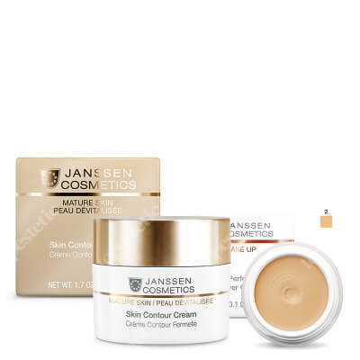 Janssen Cosmetics Skin Contour Cream + Perfect Cover Cream ZESTAW Krem ujędrniający owal twarzy 50 ml + Kamuflaż - korektor (kolor 02) 5 ml