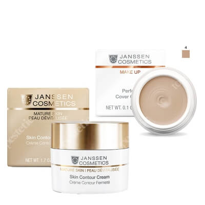 Janssen Cosmetics Skin Contour Set ZESTAW Krem ujędrniający owal twarzy 50 ml + Kamuflaż - korektor (kolor 04) 5 ml