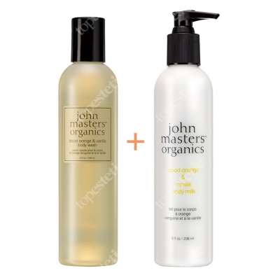 John Masters Organics Blood Orange &amp; Vanilla Body Wash + Blood Orange &amp; Vanilla Body Milk ZESTAW Żel pod prysznic 236 ml + Balsam do ciała 236 ml