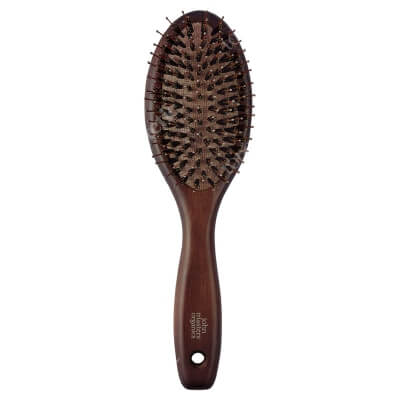 John Masters Organics Combo Paddle Brush Mini Drewniana szczotka do włosów grubych i ciężkich wersja mini - naturalne włosie dzika 1 szt