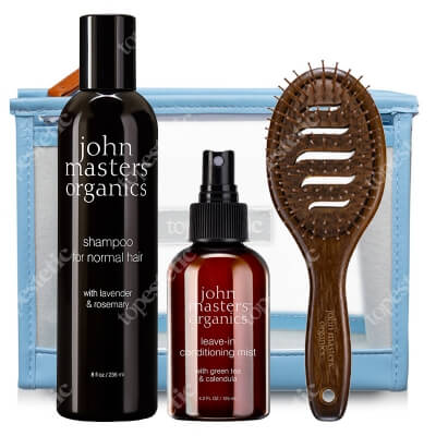 John Masters Organics Dla Dzieci (delikatne mycie i łatwe rozczesywanie) ZESTAW Odżywka 125 ml + Szampon 236 ml + Szczotka + Kosmetyczka