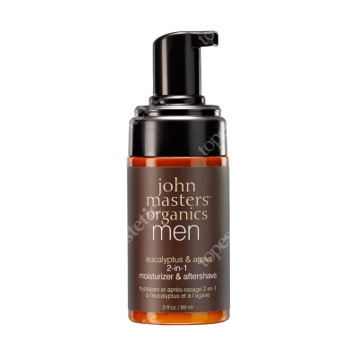 John Masters Organics Men Eucalyptus & Agave 2 in 1 Moisturizer & Aftershave Krem nawilżający i po goleniu 2 w 1 dla mężczyzn 89 ml