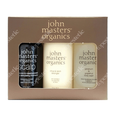 John Masters Organics Travel Set ZESTAW podróżny 3 x 60 ml