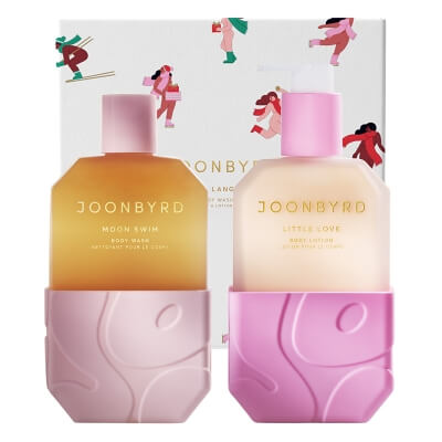 Joonbyrd Body Language ZESTAW Nawilżający żel pod prysznic o nutach zapachowych wanilii, syropu klonowego, karmelu i kawy 350 ml + Balsam do ciała 300 ml