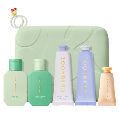 Joonbyrd We Belong Together Essentials Kit ZESTAW Mydło do rąk 50 ml + Balsam do rąk 50ml + Peeling do ciała 30 ml + Masło do ciała 30 ml + Kuracja do dłoni 10 ml