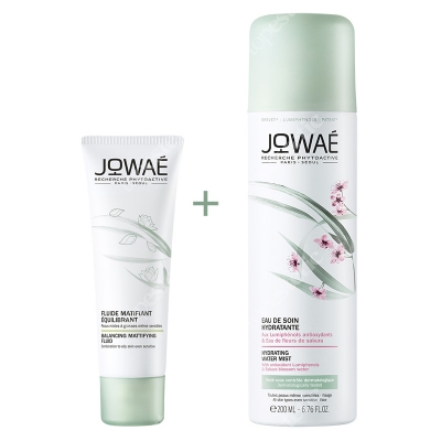 Jowae Balancing Mattifying Fluid + Hydrating Water Mist ZESTAW Fluid matujący przywracający równowagę 40 ml + Pielęgnująca mgiełka 200 ml