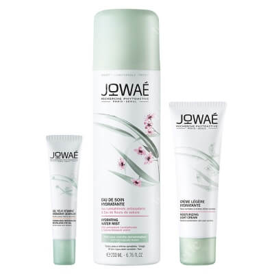 Jowae Beauty Face ZESTAW Woda nawilżająca w sprayu 200 ml + Krem nawilżający 40 ml + Żel pod oczy 15 ml