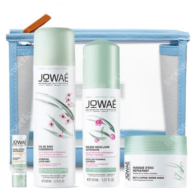 Jowae Beauty Way ZESTAW Pianka micelarna 150 ml + Mgiełka 200 ml + Hydro-maska 50 ml + Balsam do ust 4 g + Kosmetyczka 1 szt