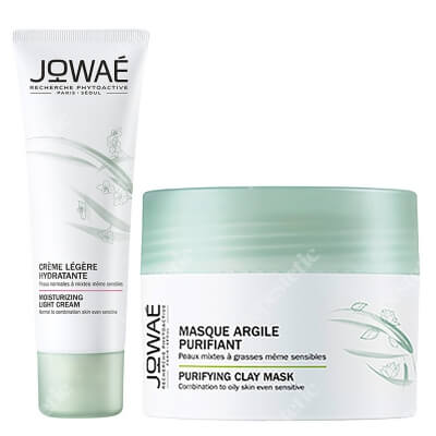 Jowae Clean And Moisturizing Set ZESTAW Oczyszczająca maska z glinką 50 ml + Lekki krem nawilżający 40 ml