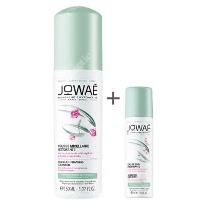 Jowae Hydrating Water Mist Travel Size + Micellar Foaming Cleanser ZESTAW Woda nawilżająca w sprayu 50 ml + Oczyszczająca pianka micelarna 150 ml