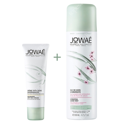 Jowae Nourishing Very Rich Cream + Hydrating Water Mist ZESTAW Bogaty krem odżywczy 40 ml + Pielęgnująca mgiełka 200 ml