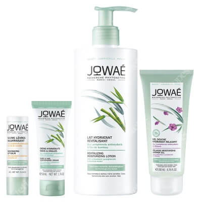 Jowae Perfect Day Start ZESTAW Balsam do ust 4 g + Krem do rąk i paznokci 50 ml + Żel pod prysznic 200 ml + Mleczko odżywcze 400 ml