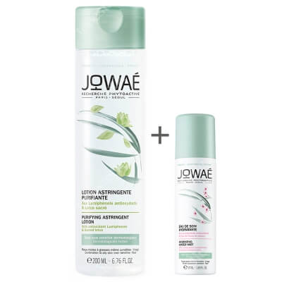 Jowae Purifying Astringent Lotion + Hydrating Water Mist Travel Size ZESTAW Oczyszczający tonik zwężający pory 200 ml + Woda nawilżająca w sprayu 50 ml