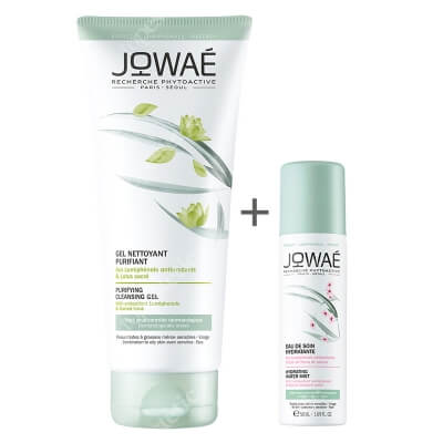 Jowae Purifying Cleansing Gel + Hydrating Water Mist Travel Size ZESTAW Oczyszczający żel myjący 200 ml + Woda nawilżająca w sprayu 50 ml