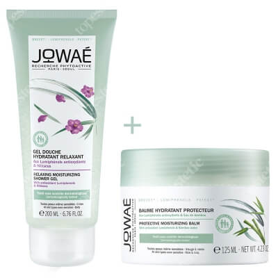 Jowae Relaxing Shower Gel & Moisturizing Balm ZESTAW Żel pod prysznic z hibiskusem 200 ml + Balsam nawilżający 125 ml