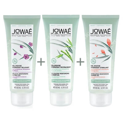 Jowae Shower Gel Set ZESTAW Rewitalizujący żel pod prysznic 200 ml + Energetyzujący żel pod prysznic 200 ml + Relaksujący żel pod prysznic 200 ml