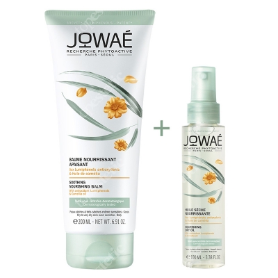 Jowae Soothing Nourishing Balm + Nourishing Dry Oil ZESTAW Odżywczy balsam kojący 200 ml + Odżywczy suchy olejek 100 ml