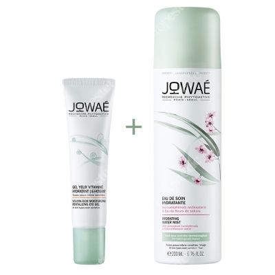 Jowae Vitamin-Rich Eye Gel + Hydrating Water Mist ZESTAW Witaminowy żel pod oczy 15 ml + Pielęgnująca mgiełka 200 ml