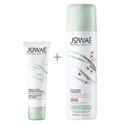 Jowae Wrinkle Smoothing Light Cream + Hydrating Water Mist ZESTAW Lekki krem wygładzający zmarszczki 40 ml + Pielęgnująca mgiełka 200 ml