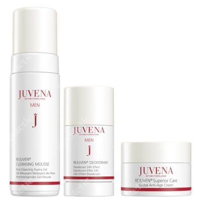 Juvena Męski ZESTAW Krem przeciwzmarszczkowy 50 ml + Pianka oczyszczająca 150 ml + Dezodorant 75 ml