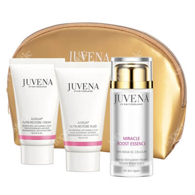 Juvena Nutri Restore 50+ Set ZESTAW Krem liftingujący 25 ml + Emulsja liftingująca 25 ml + Esencja aktywująca 30 ml + Kosmetyczka 1 szt