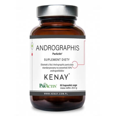 Kenay Andrographis - ParActin Brodziuszka wiechowata suplement diety 60 kapsułek