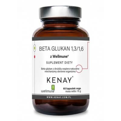 Kenay Beta Glukan 1,3 / 1,6 z Wellmune Suplement diety 60 kapsułek
