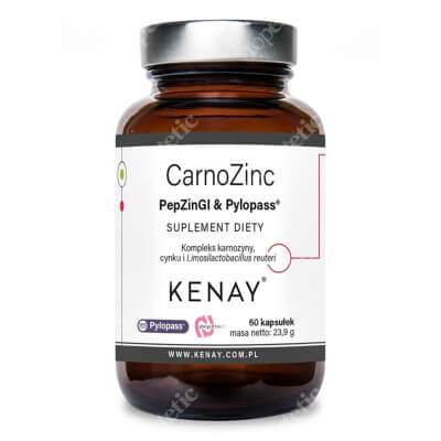 Kenay CarnoZinc PepZinGI And Pylopass Suplement diety 60 kapsułek