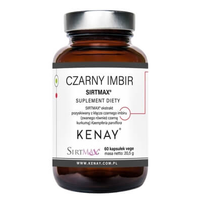 Kenay Czarny Imbir SirtMAX Suplement diety 60 kapsułek