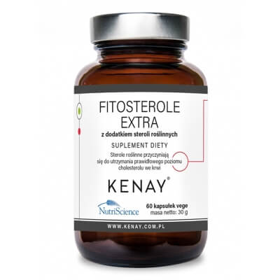 Kenay Fitosterole Extra z Dodatkiem Steroli Roślinnych Suplement diety 60 kapsułek