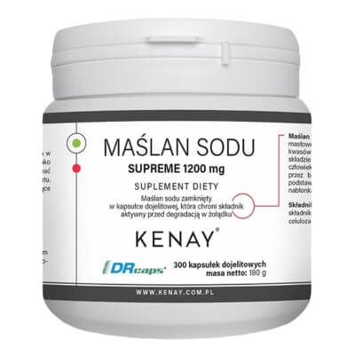 Kenay Maślan Sodu Supreme 1200 mg Suplement diety 300 kapsułek