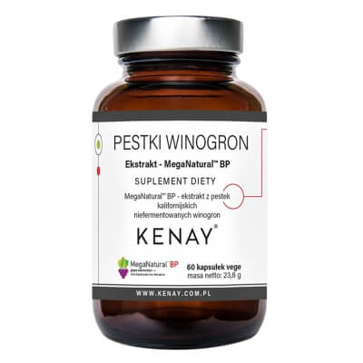 Kenay Pestki Winogron Ekstrakt z pestek winogron 60 kapsułek
