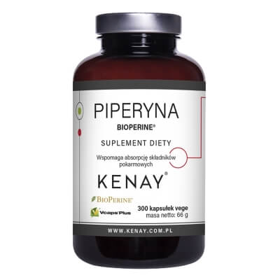 Kenay Piperyna Bioperine Ekstrakt z czarnego pieprzu 300 kapsułek