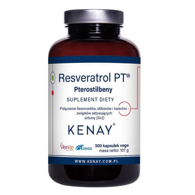 Kenay Resveratrol PT Pterostilbeny Suplement diety 300 kapsułek