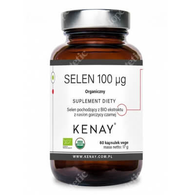 Kenay Selen Organiczny 100 mcg Suplement diety 60 kapsułek