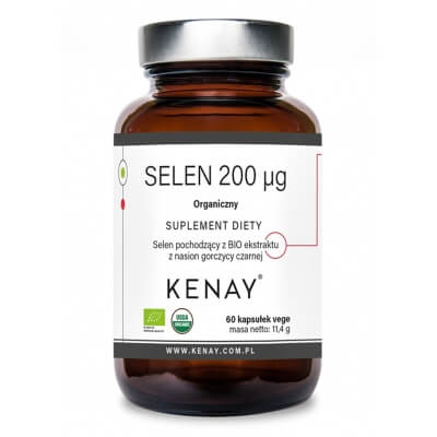 Kenay Selen Organiczny 200 mcg Suplement diety 60 kapsułek