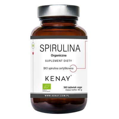Kenay Spirulina Organiczna Suplement diety 180 tabletek