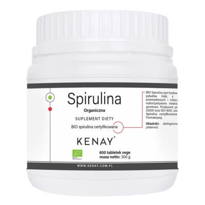 Kenay Spirulina organiczna Suplement diety 600 tabletek
