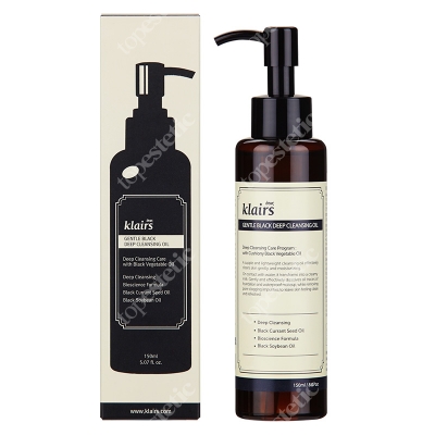 Klairs Gentle Black Deep Cleansing Oil Mieszanka naturalnych olejków 150 ml