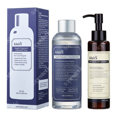 Klairs Start Clean Set ZESTAW Mieszanka naturalnych olejków 150 ml + Nawilżający tonik 180 ml