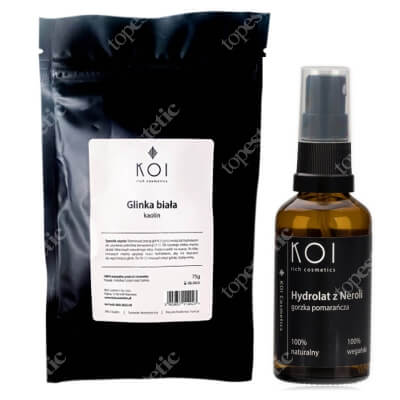 Koi Hydrolat z Neroli + Biała Glinka ZESTAW Gorzka pomarańcza 50 ml + Kaolin 75 g
