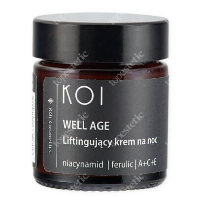 Koi Liftingujący krem na noc Niacynamid, ferulic, witaminy A+C+E 30ml