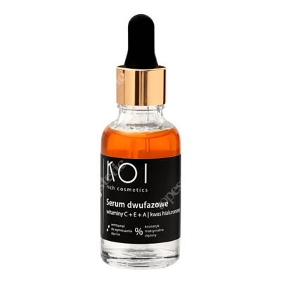 Koi Serum Dwufazowe Witaminy C + E + A, Kwas hialuronowy 30 ml