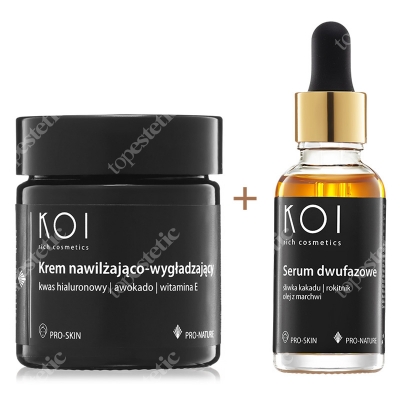 Koi Zestaw Odżywczy ZESTAW Krem nawilżająco - wygładzający 30 ml + Serum dwufazowe 30 ml