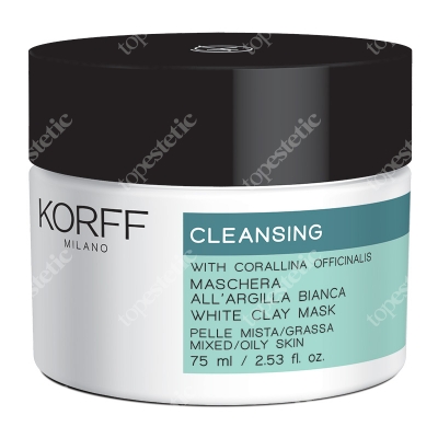 Korff White Clay Mask Biała maseczka oczyszczająca 75 ml