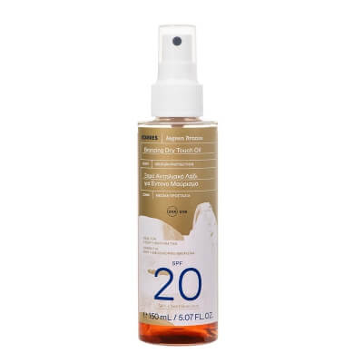Korres Aegean Bronze Bronzing Dry Touch Oil SPF 20 Olejek do ciała 150 ml
