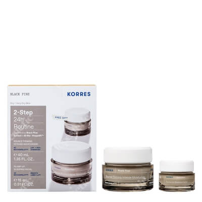 Korres Black Pine 2 Step 24h Routine ZESTAW Krem na dzień 40 ml + Krem na noc 15 ml