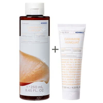 Korres Cashmere Kumquat Body Set ZESTAW Żel pod prysznic 250 ml + Mleczko nawilżające 125 ml