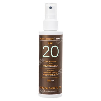 Korres Clear Sunscreen Body SPF 20 Spray ochronny do ciała 150 ml