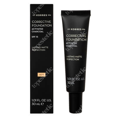 Korres Corrective Foundation Activated Charcoal Lasting Matte Perfection SPF 15 Podkład (kolor AFC2) 30 ml